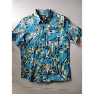 Volcom Button Down Shirt Kids Floral‎ Print Casual Top